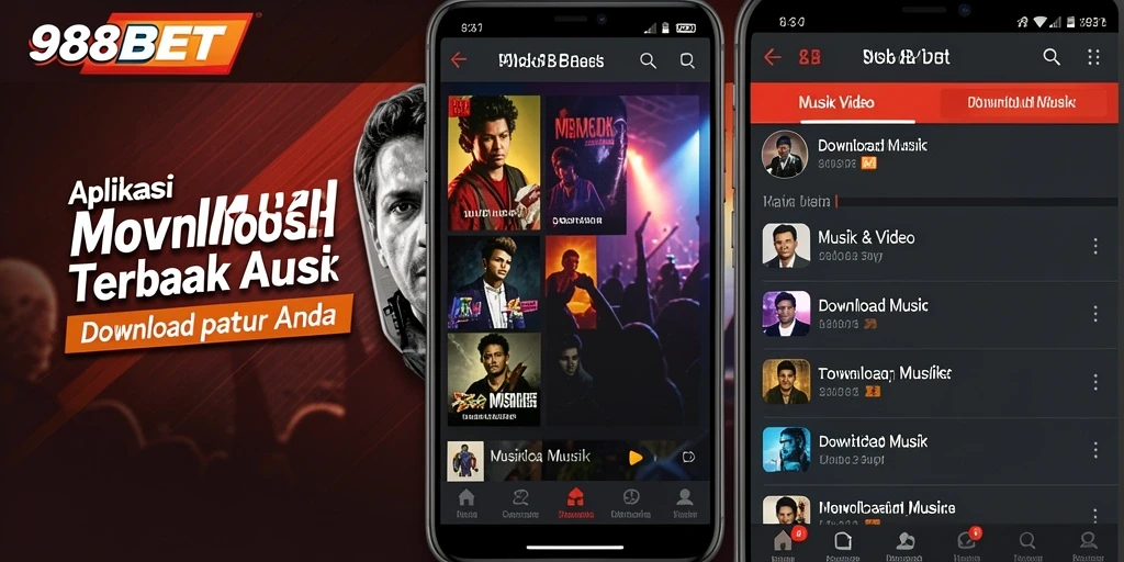 Antarmuka aplikasi 988BET yang intuitif dan mudah digunakan untuk Download Musik.