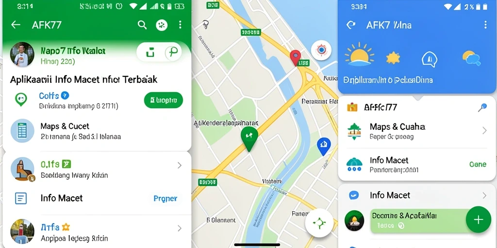 Tampilan antarmuka AFK77 dengan informasi lalu lintas terkini.