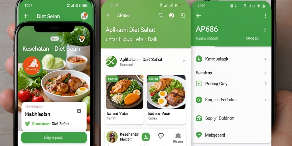 Antarmuka <strong>AP686</strong> yang bersih dan mudah digunakan untuk Diet Sehat.