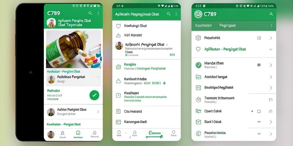 Tampilan antarmuka aplikasi C789 yang intuitif dan mudah digunakan.