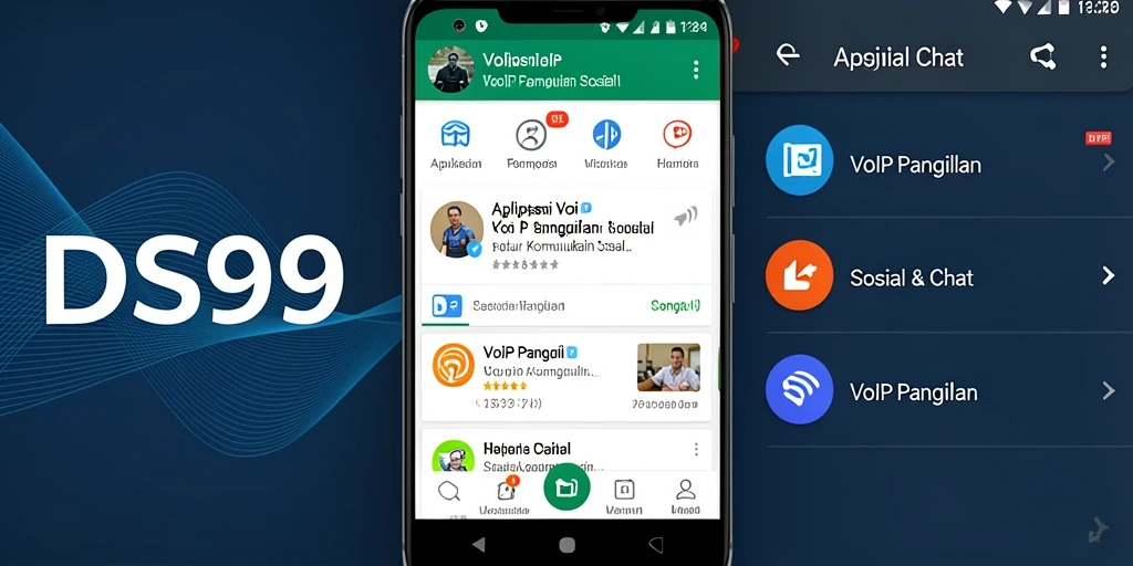Antarmuka aplikasi DS99 untuk VoIP Panggilan yang intuitif.