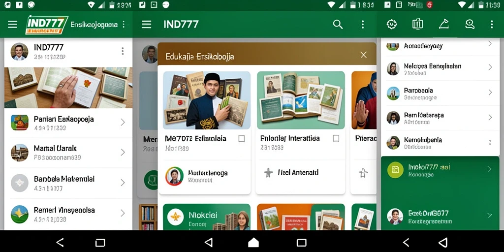Antarmuka aplikasi IND777 yang menarik dan informatif.