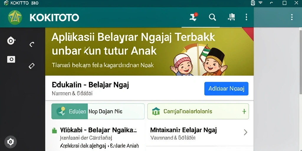 Tampilan antarmuka KOKITOTO yang menarik dan interaktif.