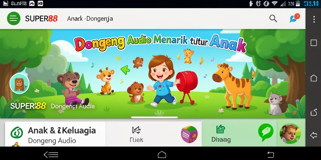 Antarmuka SUPER88 yang user-friendly dan menarik untuk anak-anak.