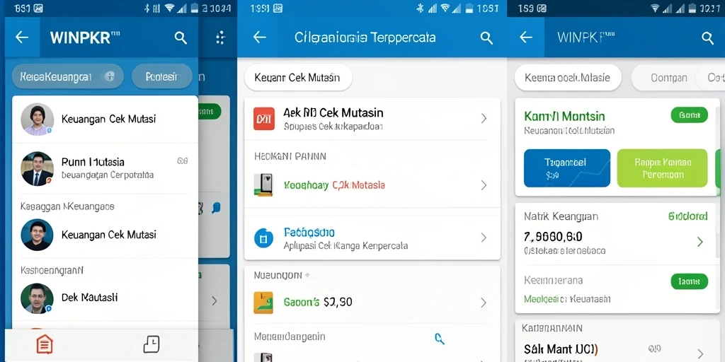 Antarmuka aplikasi WINPKR untuk cek mutasi transaksi keuangan.